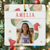 Volleyboll Santa Hatt Namn Foto Jul