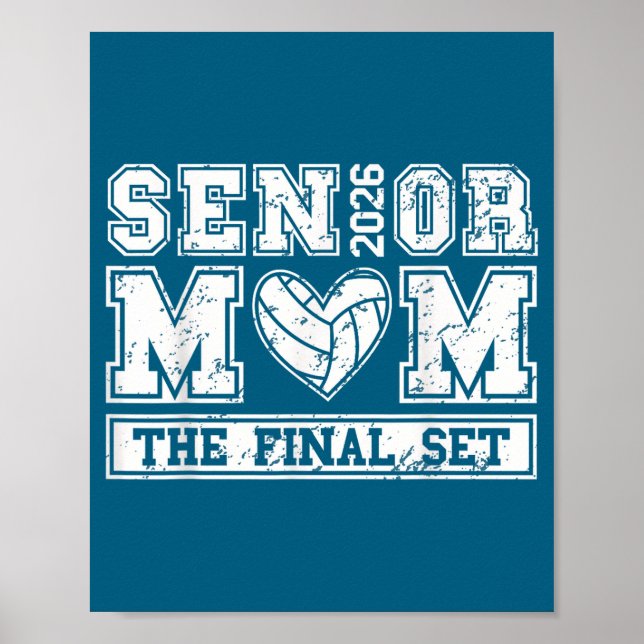 Volleyboll Senior Mamma Klass 2026 Illustration Poster (Framsidan)