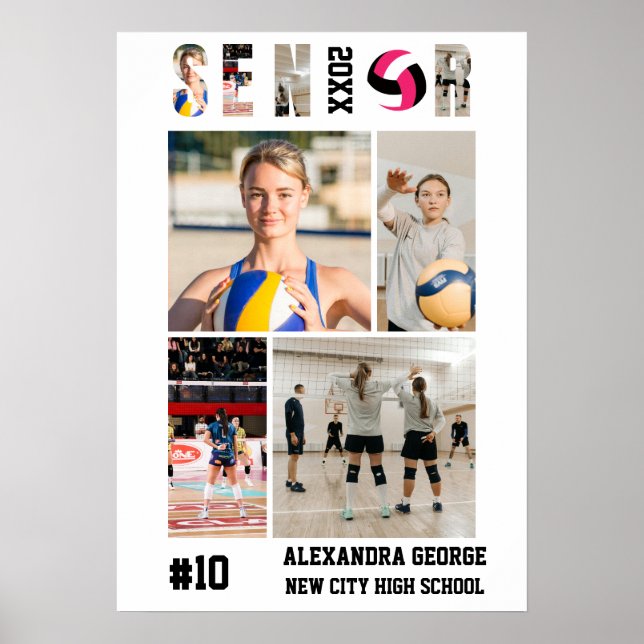 Volleyboll Senior Night Examen Poster (Framsidan)