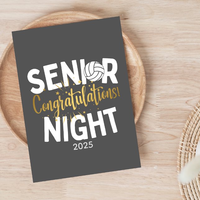 Volleyboll Senior Night Grattis År Kort (Skapare uppladdad)