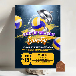 Volleyboll Slut på säsongen Bankettfest Inbjudan