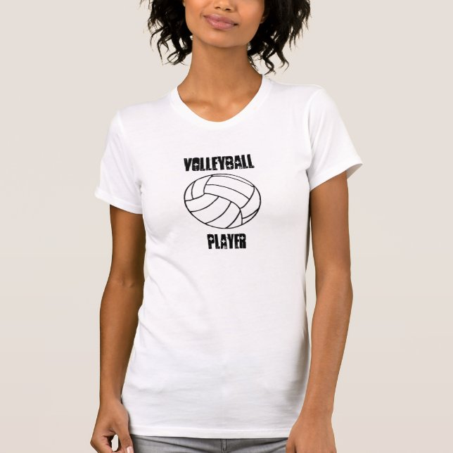 Volleyboll spelare t shirt (Framsida)
