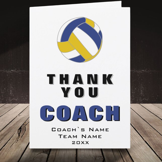 Volleyboll Tack för coach-kort Kort (Skapare uppladdad)