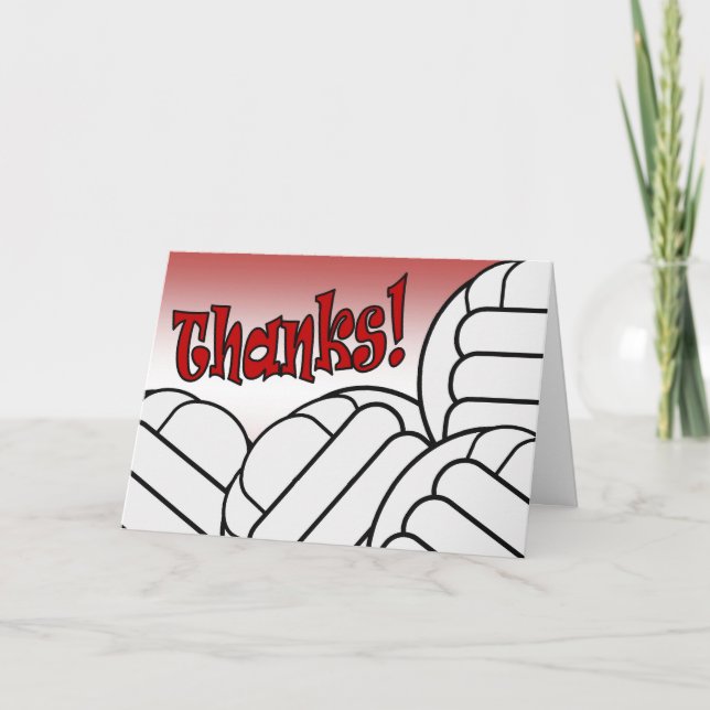 Volleyboll - tack! tack kort (Framsida)