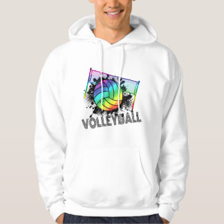 Volleyboll Tie Dye Blå Lila Tonårsflickor Perfekt Hoodie