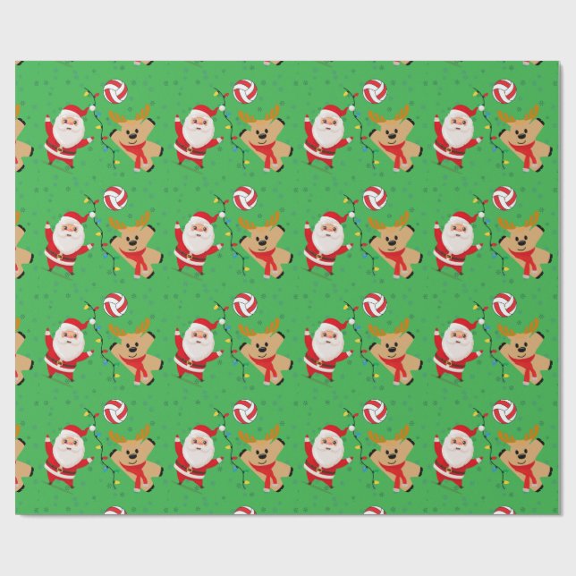 Volleyboll Tomte Presentpapper (Platt)