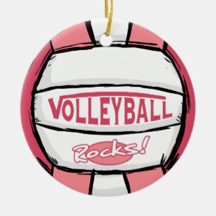 Volleyboll vaggar rosor julgransprydnad keramik