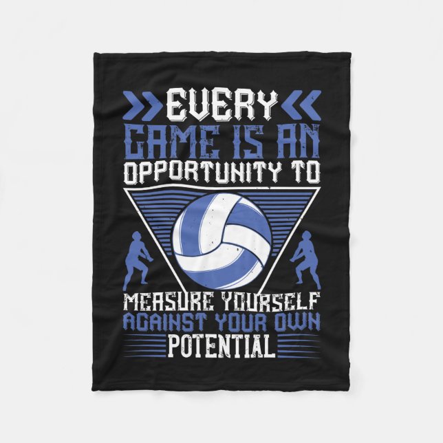 Volleyboll - varje spel är en möjlighet fleecefilt (Framsidan)