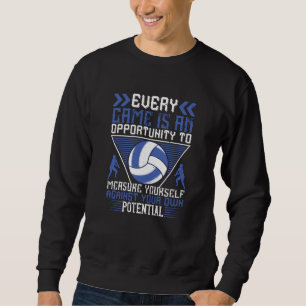 Volleyboll - varje spel är en möjlighet lång ärmad tröja
