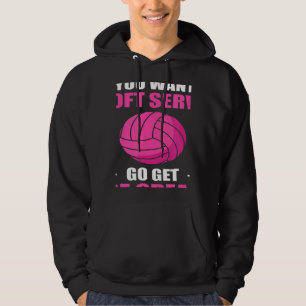Volleyboll Vill Ha En Mjuk Glass Män Kvinnor K Hoodie