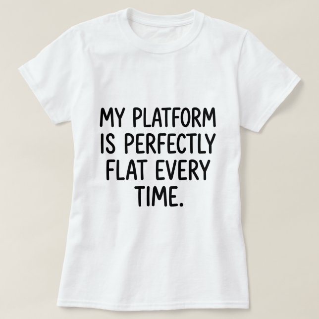 Volleyboll Vit Lögn Plattformen Är Platt T Shirt (Design framsida)