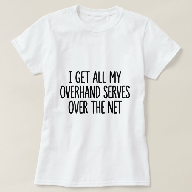 Volleyboll Vita Lögner Overhand Serve T Shirt (Design framsida)