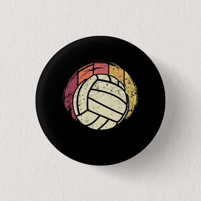 Volleyboll Volleybollspelare Retro Knapp (Framsida)