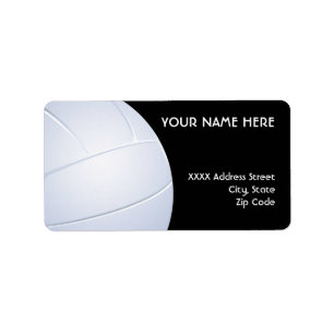 Volleybolladressetiketter Adressetikett
