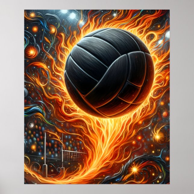 Volleybollaffisch Poster (Framsidan)