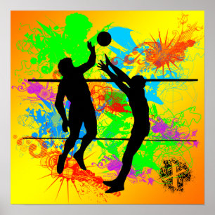 Volleybollaffisch Poster