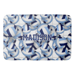 Volleybollar mönster w net bkgrd navy lt blue badrumsmatta