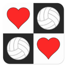 Volleybollar och Hearts kontrollerade Mönster Cute