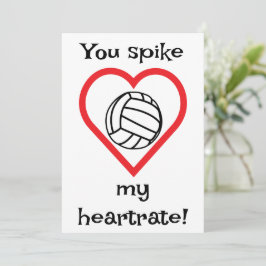 Volleybollbarn klassrum Valentine hjärt-dagskort Julkort