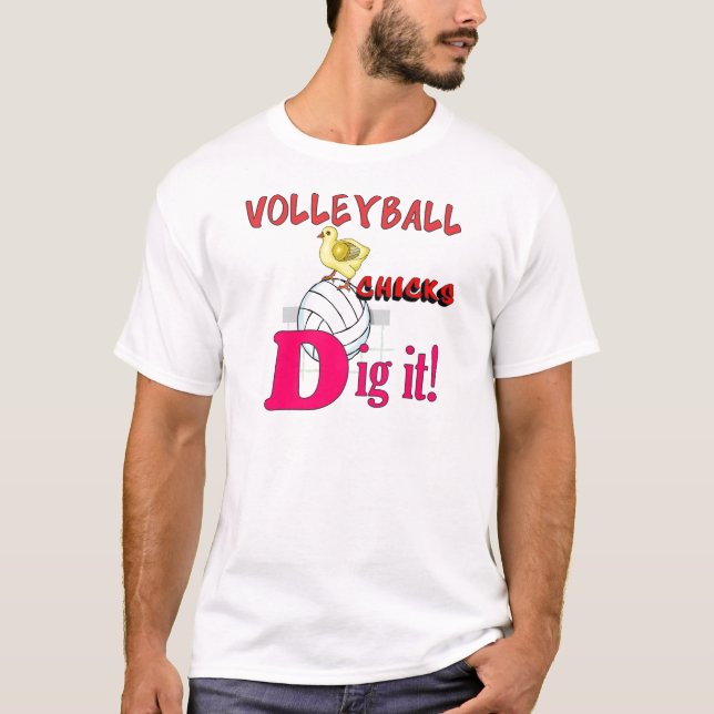 VOLLEYBOLLCHICKPIK IT.png Tee Shirt (Framsida)