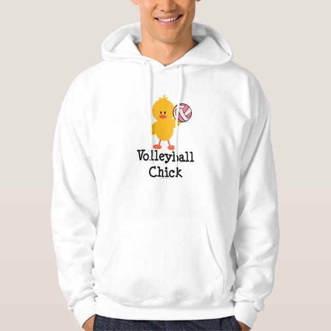 Volleybollchicktröja Sweatshirt Med Luva (Framsida)