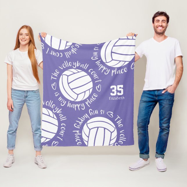 Volleybolldomstolen är min typografi i lycklig stä fleecefilt (På plats)
