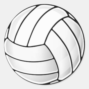 Volleybollfläkt Runt Klistermärke