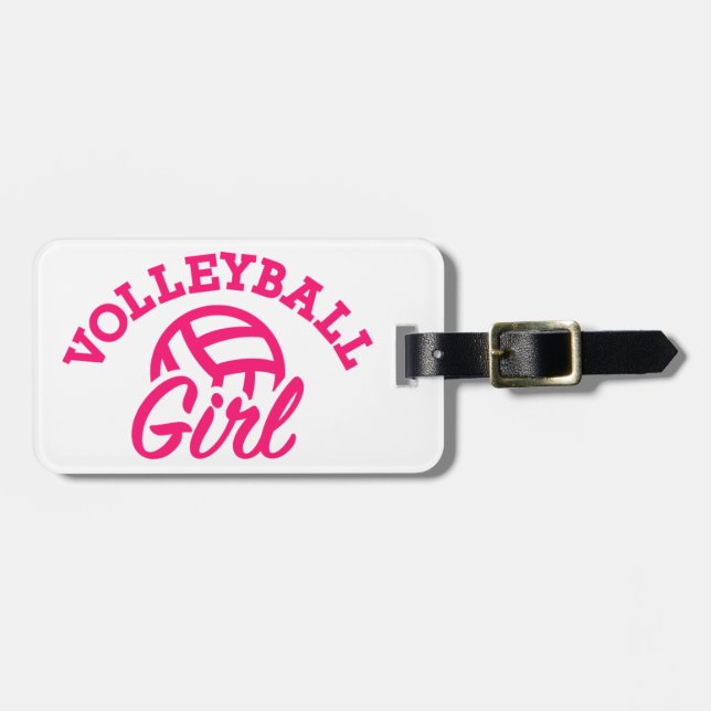 Volleybollflicka Bagagebricka (Horisontell Framsida)