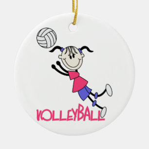 Volleybollflicka Julgransprydnad Keramik