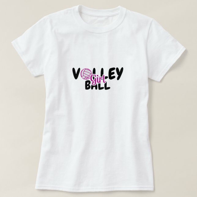 Volleybollflicka T Shirt (Design framsida)