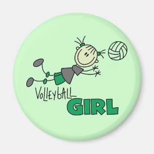 VolleybollflickaTshirts och gåvor Magnet