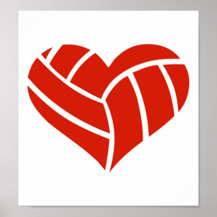 Volleybollhjärta Poster