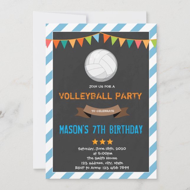 Volleybollinbjudan poster inbjudningar (Framsida)