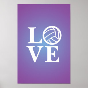 Volleybollkärlekaffisch Poster