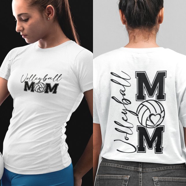 Volleybollmamma Fram- och baksidans anda T-shirt (Skapare uppladdad)