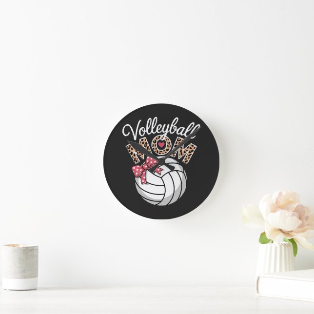 Volleybollmamma Rund Klocka (Hem)