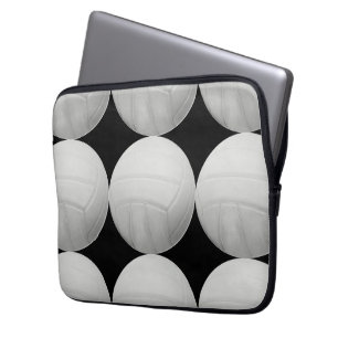 Volleybollmönster på svart eller några färg laptop sleeve