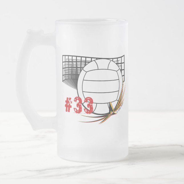 Volleybollölmugg Frostat Ölglas (Vänster)