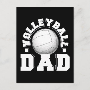 Volleybollpappa gammaldags elegant vykort