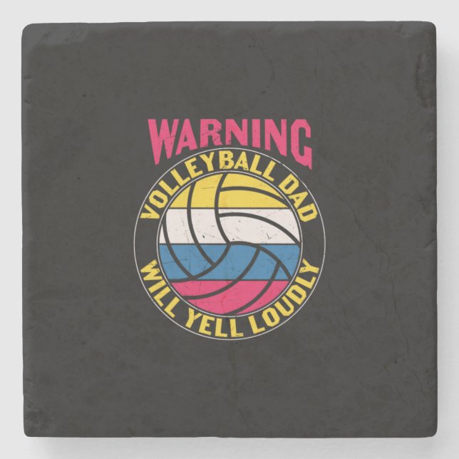 Volleybollpappa kommer att skrika högt stenunderlägg (Framsidan)
