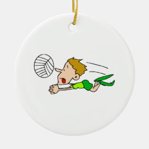 Volleybollpojkedyk Julgransprydnad Keramik