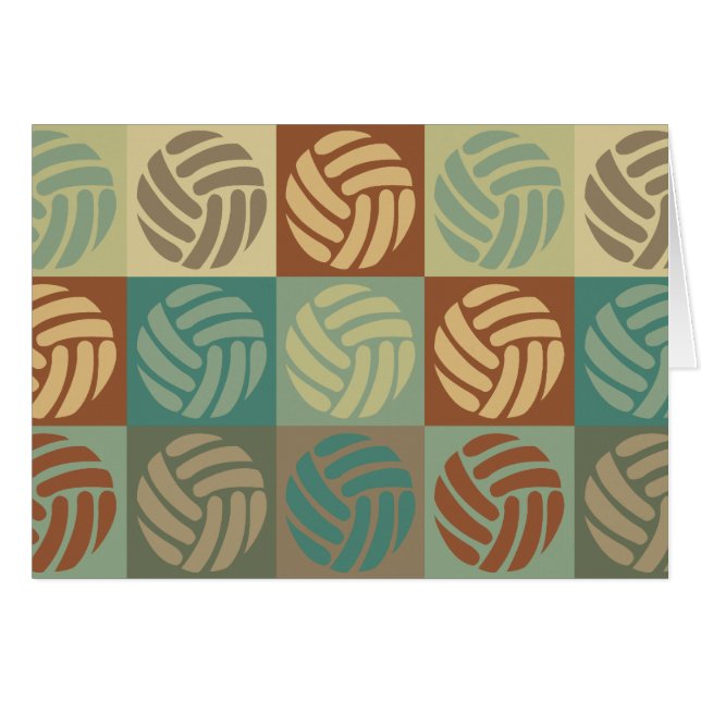 Volleybollpopkonst Hälsningskort (Framsidan Horizontal)