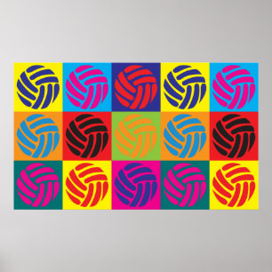Volleybollpopkonst Poster