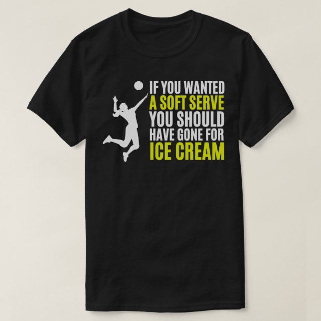 volleybollpresenter för flickor, roliga volleyball t shirt (Design framsida)