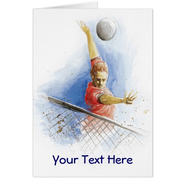 Volleybollserve Hälsningskort (Framsidan)