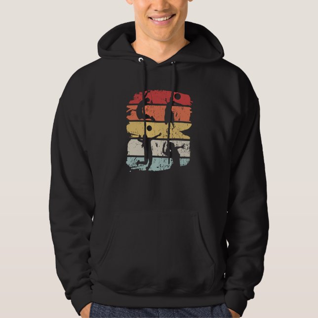Volleybollspelare Retro Hoodie (Framsida)
