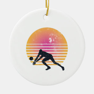 Volleybollspelare Volleyboll Julgransprydnad Keramik