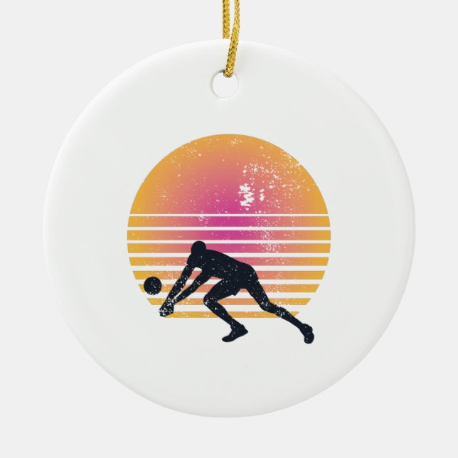 Volleybollspelare Volleyboll Julgransprydnad Keramik (Framsidan)