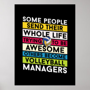 Volleybollspelare Volleyboll Managers Poster