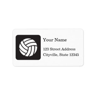 Volleybollsymbol Adressetikett
